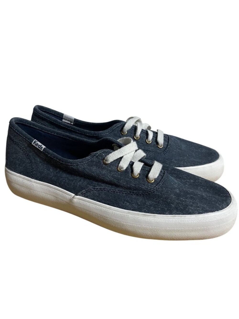 Keds Denim Blue Sneakers Lace-Up Size Mens 8.5 Casual Canvas Shoes